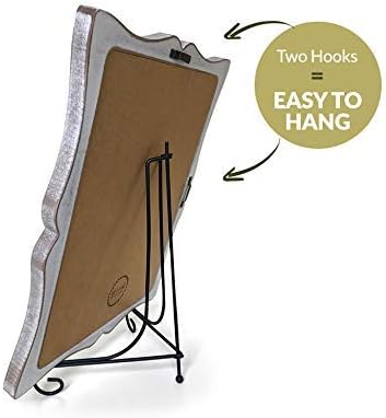 Small Chalkboard Sign with Easel (11x13) + White Liquid Chalk Marker | Hanging or Freestanding Framed Chalkboard with Hand Crafted Sweetheart Frame - Multipurpose | Small Chalkboard Sign