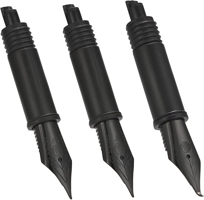 Set of 3 Hongdian Fountain Pen Black Nibs (Fine, Extra Fine and Bent Nib) for Black Forest 1850, 1851, M2, 1843, 6013, 517D, 517S, 525,H1, H3, A3, 1843 and 920 Series