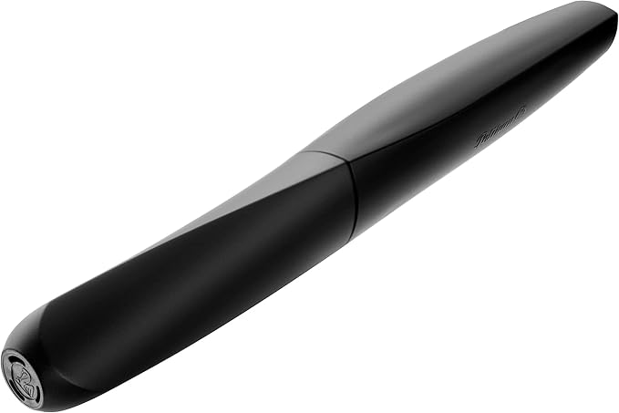 Pelikan Twist Fountain Pen with 1 Ink Cartridge, Medium Nib, Black, Boxed (946806)
