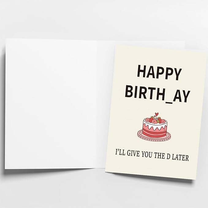 Funny Birthday Card for Women, Wife, Girlfriend, and Him | Humorous & Unique Birthday Gifts & Decorations