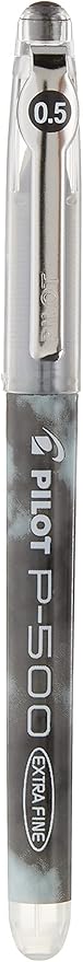 Pilot, Precise P-500 Gel Ink Rolling Ball Stick Pens, Extra Fine Point 0.5 mm, Black, Pack of 12