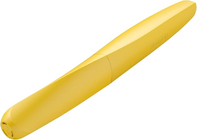 Pelikan Twist Fountain Pen with 1 Ink Cartridge, Medium Nib, Bright Sunshine, Boxed (820202)
