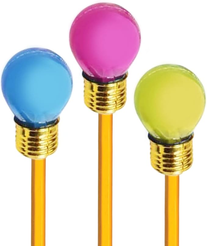 ArtCreativity Light Bulb Pencil Sharpeners, Set of 12, Colorful Plastic Manual Sharpeners, Back to School Supplies for Kids, Cool Stationery Birthday Party Favors, Classroom Teacher Rewards and Prizes