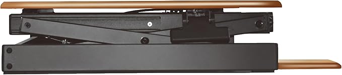 Rocelco 40" Large Height Adjustable Standing Desk Converter with Anti Fatigue Mat BUNDLE - Quick Sit Stand Up Computer Workstation Riser - Retractable Keyboard Tray - Black (R DADRT-40-MAFM)