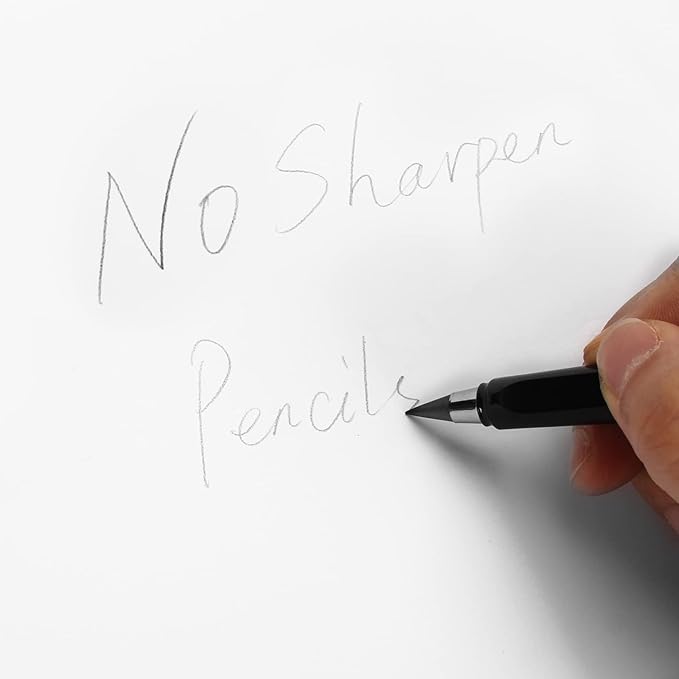 Infinity Forever Pencil - 0.7mm Infinite Everlasting Metal Inkless Pencils Set with Eraser , No Need Sharpened, Replace Mechanical Pen for Sketch , Drawing and Writing(With 8Pcs Nibs and Pen Case)