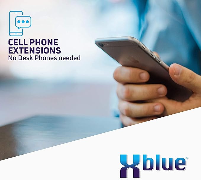 XBLUE QB2 System Bundle with 4 IP5g IP Phones Including Auto Attendant, Voicemail, Cell & Remote Phone Extensions & Call Recording