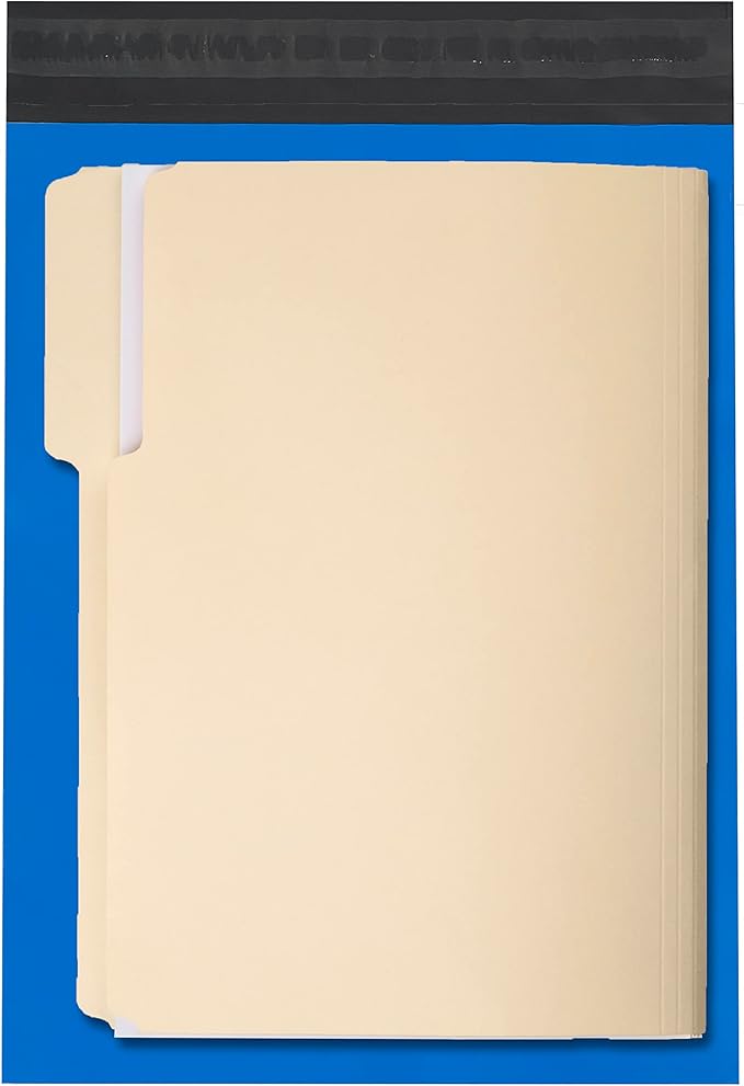 Colored Poly Mailers Pack of: Be creative with your packaging with Colored mailers (Blue, 10" x 13" pack of 200)