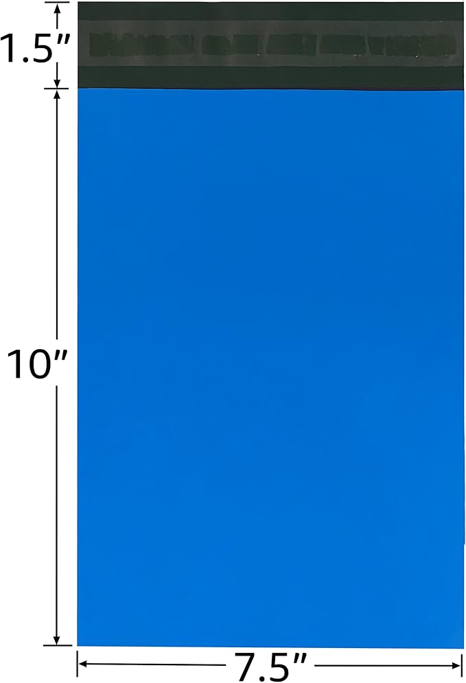 Colored Poly Mailers Pack of: Be creative with your packaging with Colored mailers (Blue, 7.5" x 10.5" pack of 1000)