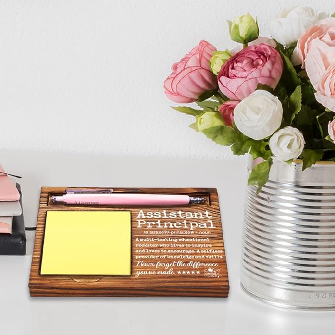 Assistant Principal Gifts, Thank You Appreciation Gifts for Assistant Principal, Retirement Gift for Assistant Principal, Best Assistant Principal Gifts Self-Stick Note Pad Holders-DW56