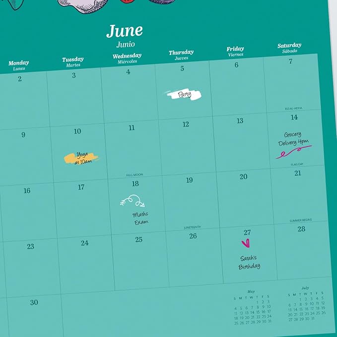 Frida Kahlo Wall Calendar 2025 12" x 12" FSC® Plastic Free - Starts Week On Sunday | Square Wall Calendar | Family Planner Calendar 2025 | Art Calendar 2025