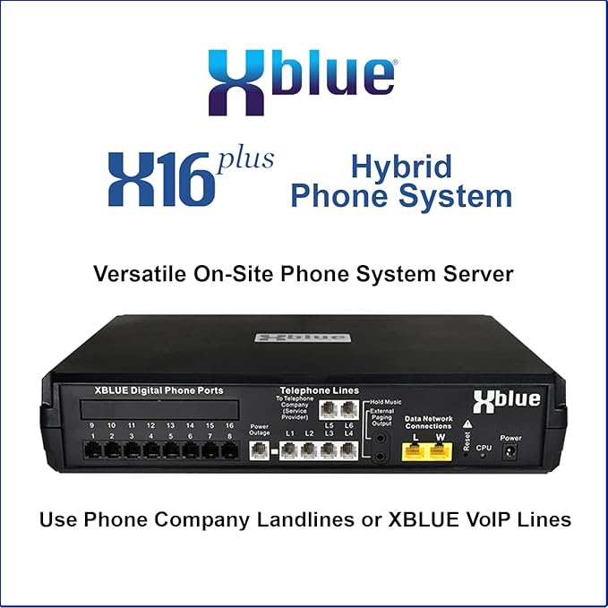 XBLUE X16 Plus VoIP System Bundle with (3) IP9g IP Phones - Including Auto Attendant, Voicemail, Remote Phone Extensions & Call Recording