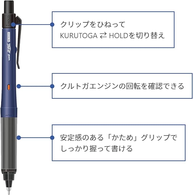 Uni Alpha-Gel Switch Mechanical Pencil, 0.5 mm, Black Body (M51009GG1P.24)