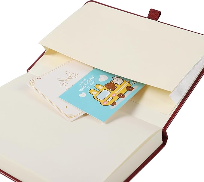 Journal Notebook Journal for Men/Women Journals for Writing A5 180Sheets 360Pages College Ruled Notebook 100gsm Lined Paper Leather Hardcover Journal 5.9'' X 8.4'' (Red)