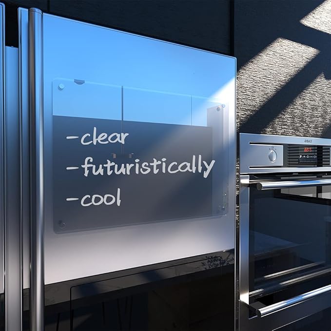 Acrylic Note Board Refrigerator Dry Erase Board Magnetic Clear 15βx11 Includes 4 Dry Erase Markers