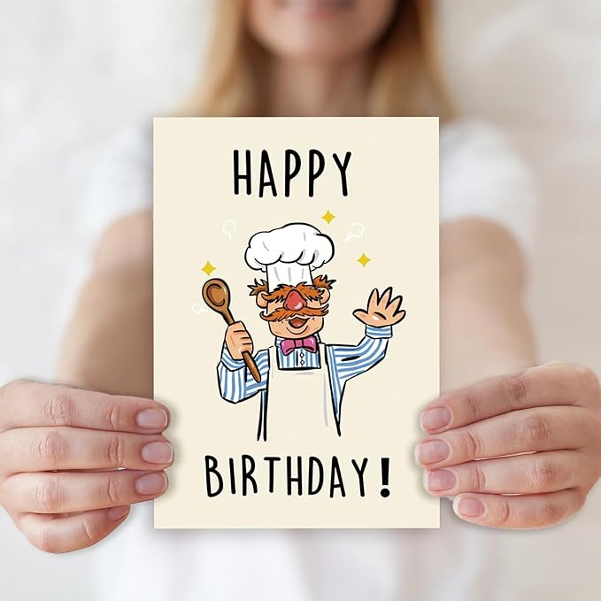 Funny Birthday Card for Men Women,Happy Birthday Cards for Grandma Grandpa,Unique Birthday Gifts for Mom Dad Husband Wife,Humorous Cartoon Bday Gift for Family Kids