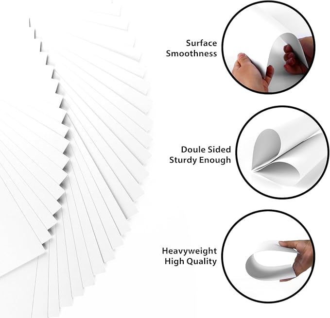 200 Sheets White Cardstock 11” x 17”, 92lb/250gsm Card Stock, Thick Card Stock Paper, Heavy Cardstock Paper for Printer, Resume, Scrapbooks, Art, Crafts, Business Cards