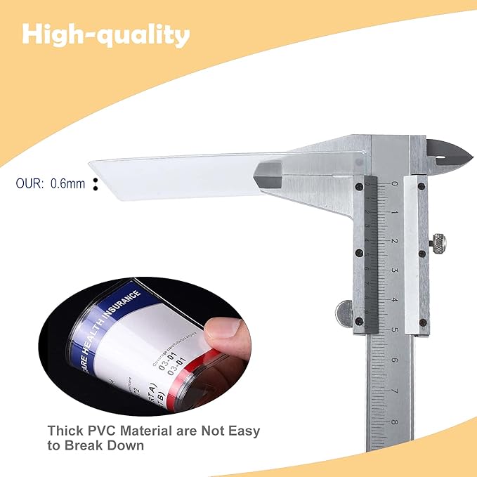 6 Pack New Medicare Card Holder Protector Sleeves,12Mil Clear PVC Waterproof Medical/Credit Card, Business/Social Security Card Protector