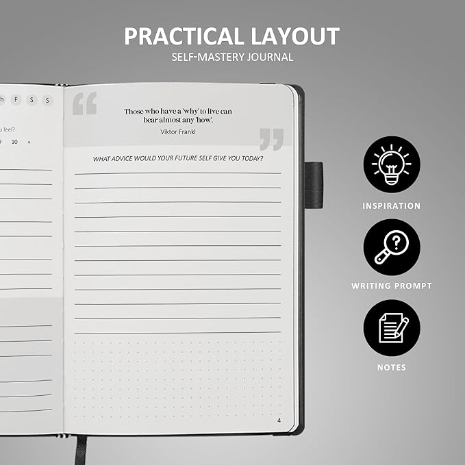5 Minute Journal the Five Minute - Gratitude Journal - Self-Mastery Journal for Men - Reflection Manifestation Journal for Mindfulness β Self Care Journal β Goal/Guided Gratitude Journal for Men