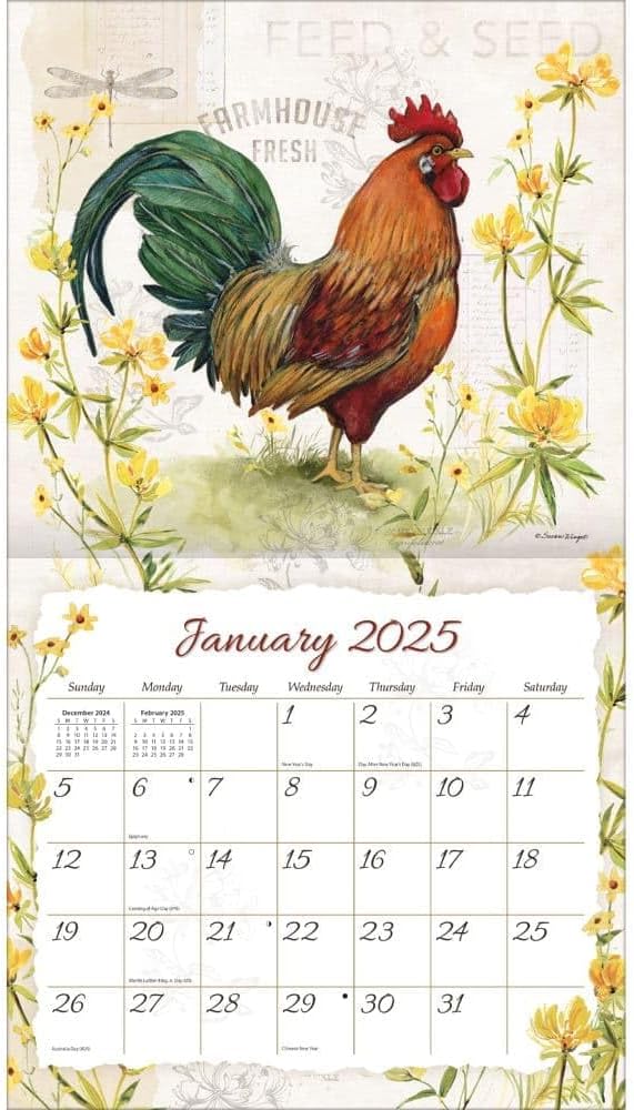 Lang Companies, Proud Rooster Special Edition 2025 Wall Calendar