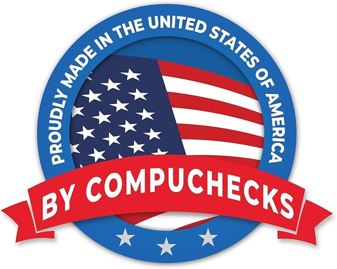 Compuchecks Check on Top Blank Check Paper - 100 Pack, Quick-Books & Laser Printer Compatible - Security Business Checks with Voucher - 8.5" x 11" Brown Marble