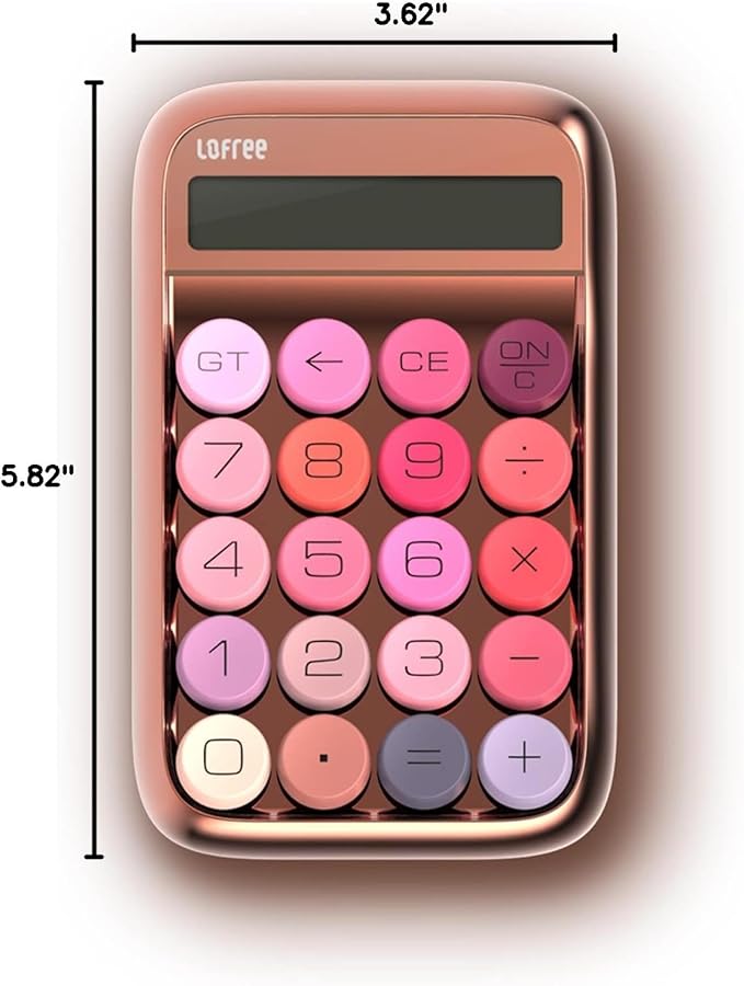 Mechanical Switch Calculator, Cute Jelly Beans Keyboard Calculator, Office Student Exam Calculator, Handheld for Daily and Basic Office, 10-Digit Display Large Screen, Button Detachable