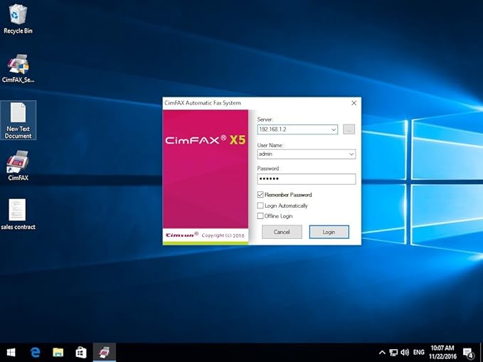 CimFAX Fax from PC/Mobile to Fax Machines Fax2Email 20 Users Fax Server Automatic Fax Solution Fax Via Landline… (2GB)