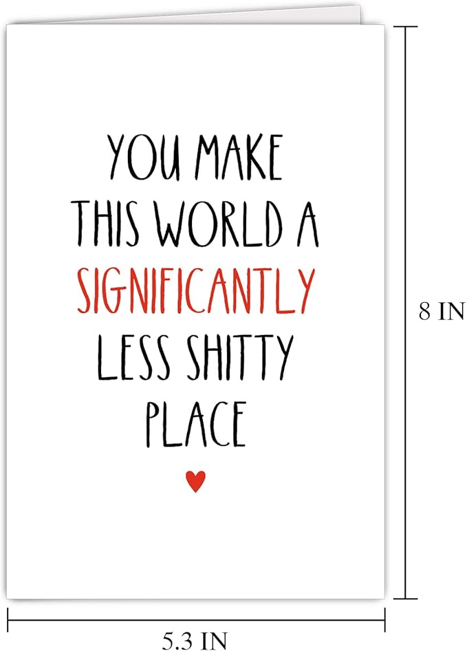 Supoeguk Funny Birthday Card for Best Friend, Bestie Birthday Card, Thank You Card for Him Her, Thinking of You Card, You Make The World Better