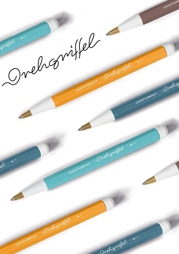 LEUCHTTURM1917 - Drehgriffel Writing Pen (Warm Earth) - Ballpoint Pen with Royal Blue Ink Included