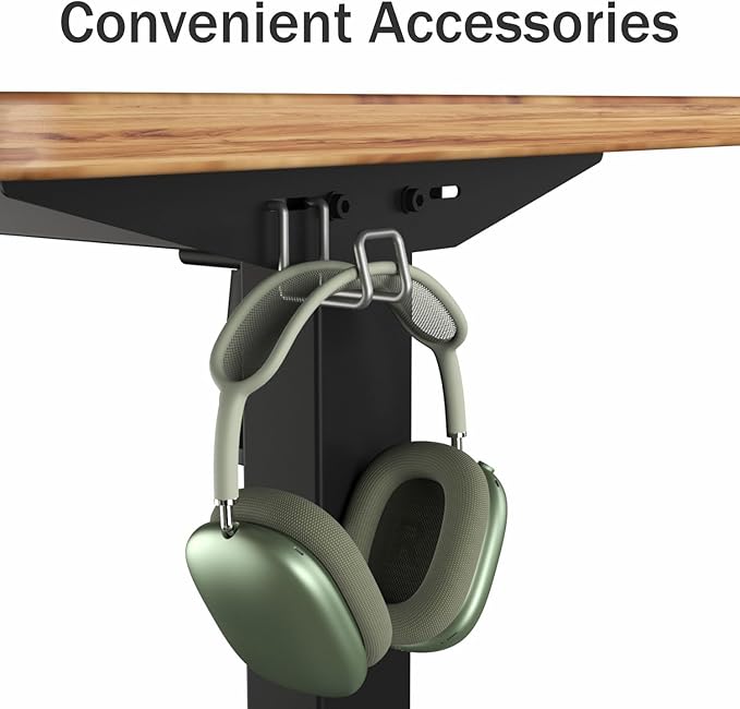 Standing Desk Frame, Electric Stand up Desk Frame Height Adjustable Table Legs Sit Stand Desk Frame, Dual Motor Ergonomic Standing Desk Base Workstation, Frame Only, Black