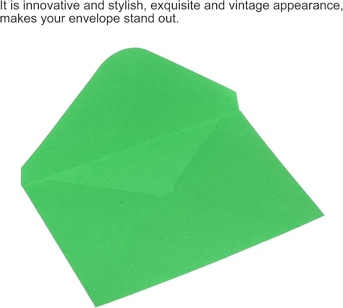 PATIKIL Mini Envelopes, 50 Pack Gift Cards Business Cards Envelope for Greeting Weddings, Green