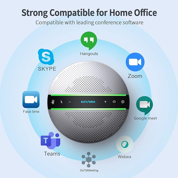 Bluetooth Conference Speakerphone SP300KIT 2pk Bundle, up to 16 Attendees, 18H Call Time, 360°Voice Pick-up 2x6 AI Echo & Noise Canceling Microphones, Daisy Chain