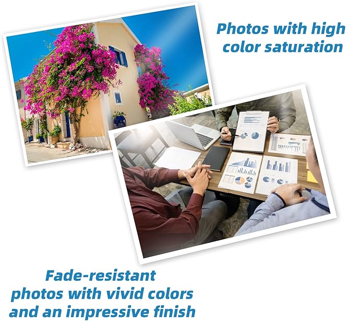 Uinkit 37lb Thin Flyer Paper Glossy 8.5x11 Inkjet 100 Sheets Single Side DIY Chip Bag 135gsm Photos Picture for Inkjet Printer with Dye Ink Letter size A4 Brochure