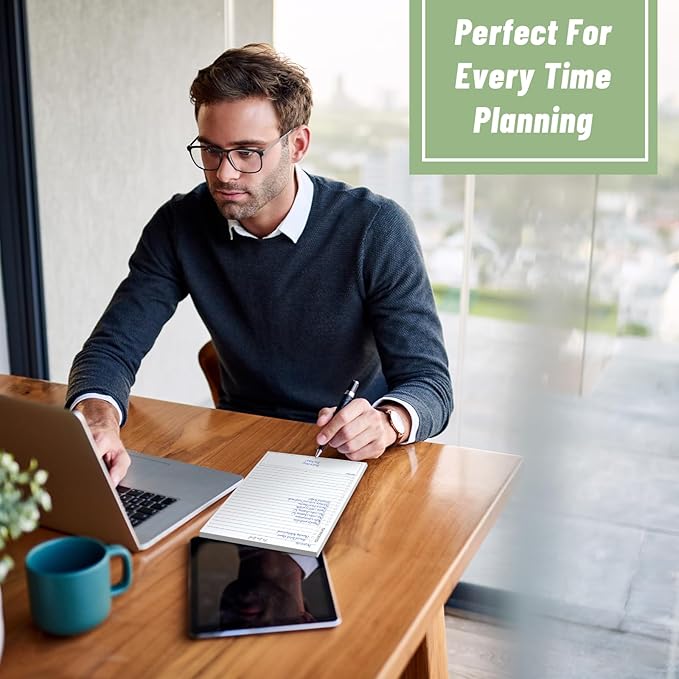 TO DO List Notepad, Note Pads 2 Pack, 8.3β X 5.7β52 Sheets TO DO List Notebook, Do List Notepad with checklist, Top priority, Note, Regular To Do Section for Planner & Organizer, Notepads for Work