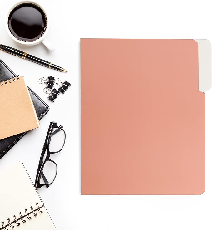 Mr. Pen File Folders - 18 Pack with Vintage Colors and 1/3-Cut Tabs - Letter Size, Colored Office Supplies