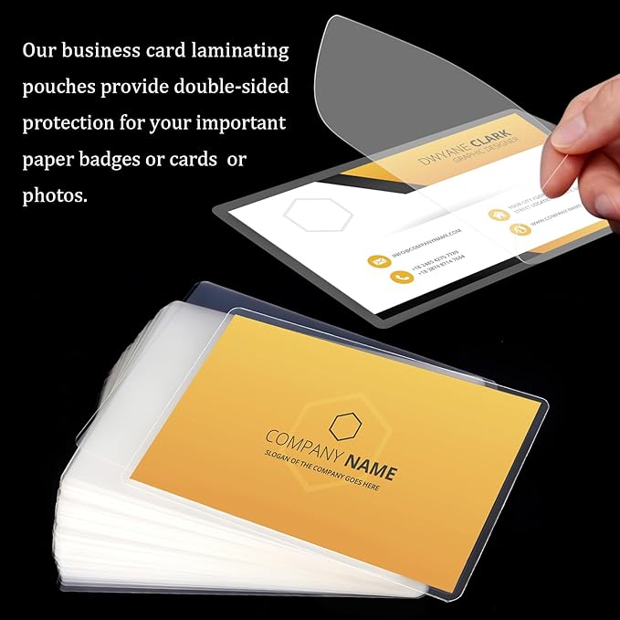 100Pcs 3x5 Index Card Laminating Pouches File Card Laminating Pouches 5 Mil Heat Sealing Laminating Pouches,Luggage Tag Laminating Pouches for Work Permits Pass Cards Student ID Cards