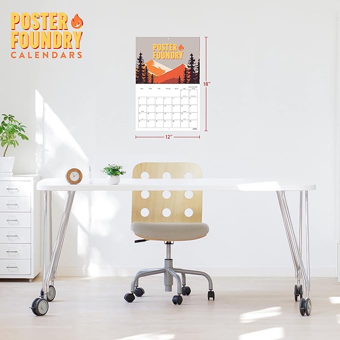 Waves On The Beach 2025 Wall Calendar Monthly | American Made In The USA