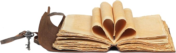 cuero Compass Vintage Leather Journal Antique Handmade Bound Journal with Deckle Edge Paper Diary Leather Sketchbook Drawing Journal Notebook Great Gift Men & Women (Caramel Brown, 11X8 Inch)