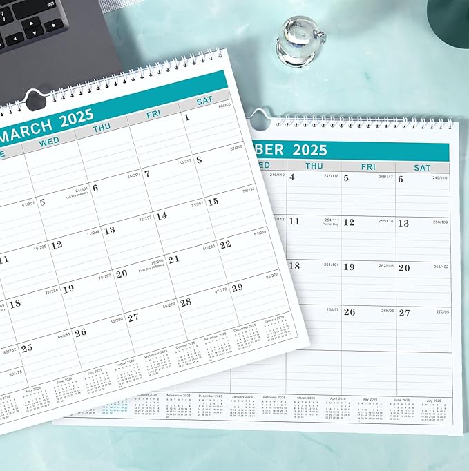 Calendar 2025, 12 Months Wall Calendar 2025 from January 2025 to December 2025,11.5" x 14.6", 2025 Calendar with Julian Date