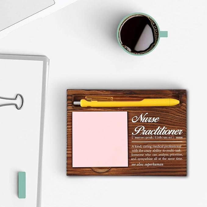Appreciation Gifts for Nurse Practitioner, for Nursing Students Gifts, Nurses Definition Gifts, Nurses Week, Nurse Practitioner Counselor Gifts, Desk Retro Note Pad Holder VN342