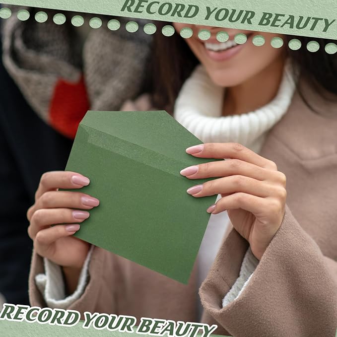 100 Pcs Stationery Lined Stationery Paper and Envelopes Set Includes 50 Letter Writing Paper and 50 Envelope for Office, 5.5 x 8.25 Inch(Sage Green)