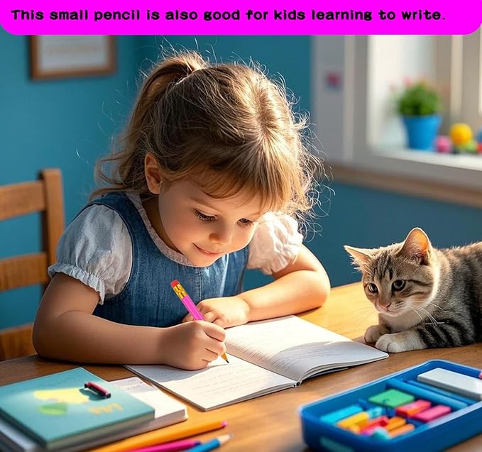 Adhere 25pcs Golf Pencils with Eraser Pre sharpened Hexagon half Wooden Pencils Graphite 2B for Golf Event Scoring,Classroom,Wedding,Company Meetings,Pew, Pocket (Rose Red)