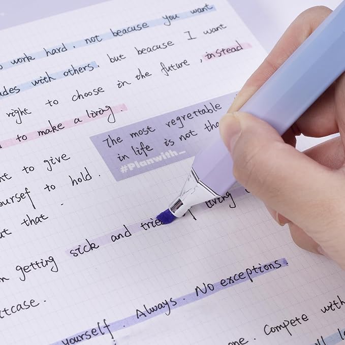 COLNK Pastel Highlighter Pen Set, 12 Counts of Highlighter Color Pens, Chisel Tip,Aesthetic highlighters Assorted Colors for Color Coding,Planner Journaling,No Bleed