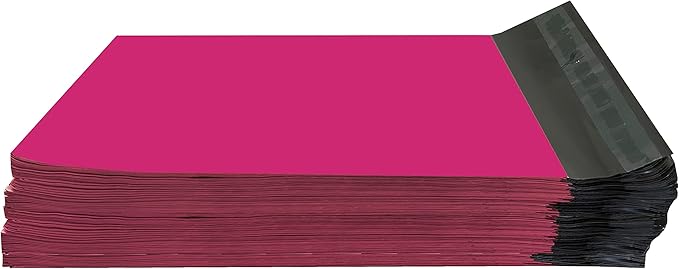 Colored Poly Mailers Pack of: Be creative with your packaging with Colored mailers (Pink, 7.5" x 10.5" pack of 200)