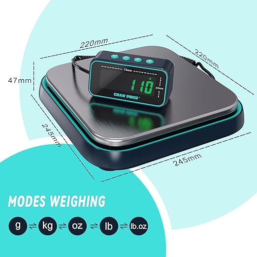 Digital Shipping Scale, 86 lbs/0.1oz Highly Accurate Postal Scale for Packages with Hold/Tare/Separate LCD Display,Stainless Steel Postage Scale,Package Scale for Small Business, Mail Scale