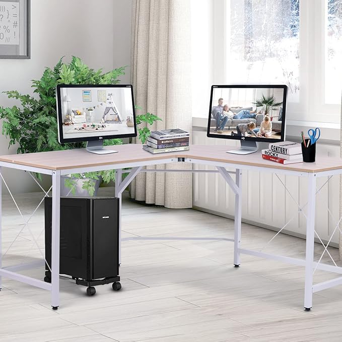 Computer Tower Stand, Adjustable Mobile CPU Stand with Rolling Caster Wheels, Premium PC Tower Stand Holder for Floor Carpet Gaming PC Case(YOSE)