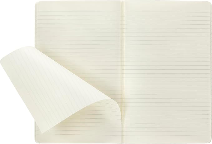 Moleskine Volant Journal, Soft Cover, Large (5" x 8.25") Ruled/Lined, Coral Orange/Aqua Blue, 96 Pages (Set of 2)