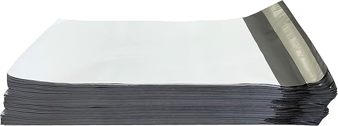 Colored Poly Mailers Pack of: Be creative with your packaging with Colored mailers (White, 6" x 9" pack of 200)