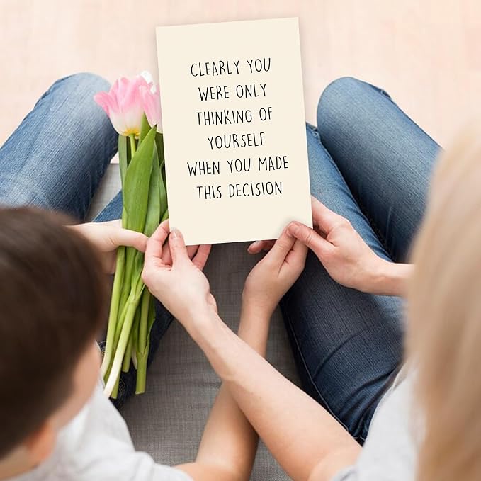 Funny Going Away Card for Coworker Boss, New Job Card for Him Her, Happy Farewell Leaving Card for Men Women, Gift Idea for Colleague,When You Made This Decision