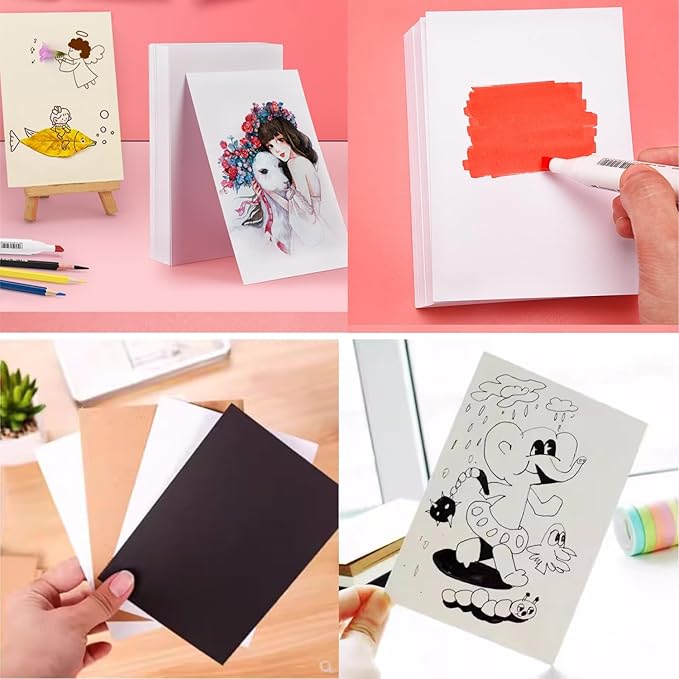 Baisunt 25 Pack 4x6 Sand Textured Cardstock Paper Blank Thick Heavyweight 92lb Card Stock for Making Greeting Cards, Invitations cards, Photos, Postcards