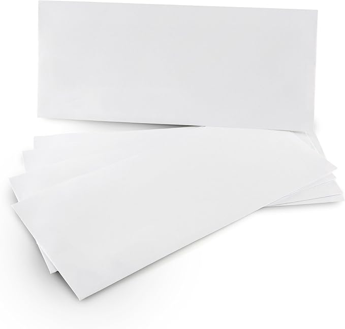 Aimoh #10 Security Self-Seal Envelopes, Windowless Design, Premium Security Tint Pattern, Ultra Strong Quick-Seal Closure - EnveGuard - Size 4-1/8 x 9-1/2 Inches - White -24 LB- 250 Count (34010-250)